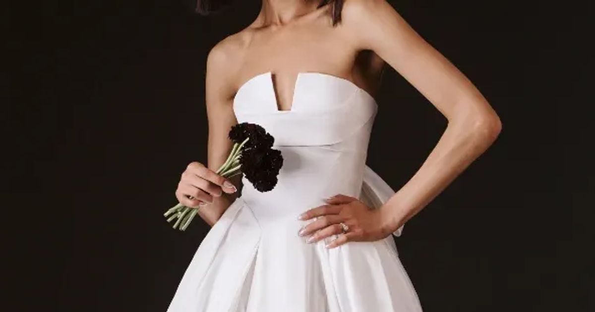 a line wedding dress david's bridal A-line Split Front Wedding Dress with Beading