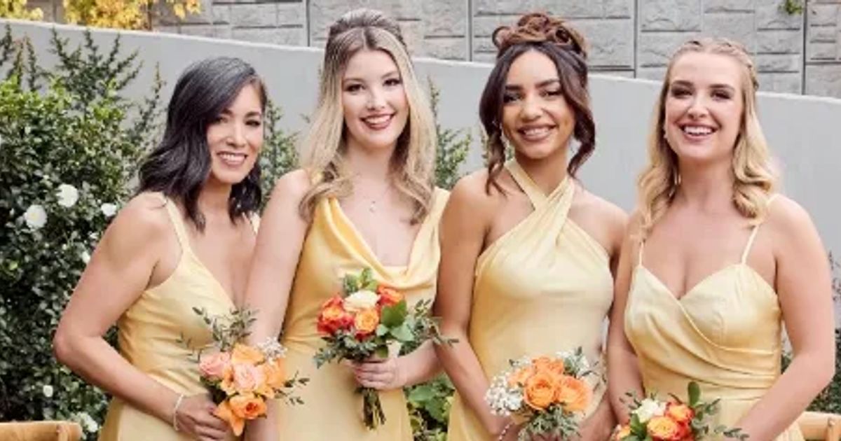 david's bridal yellow bridesmaid dresses Butter Yellow Dresses