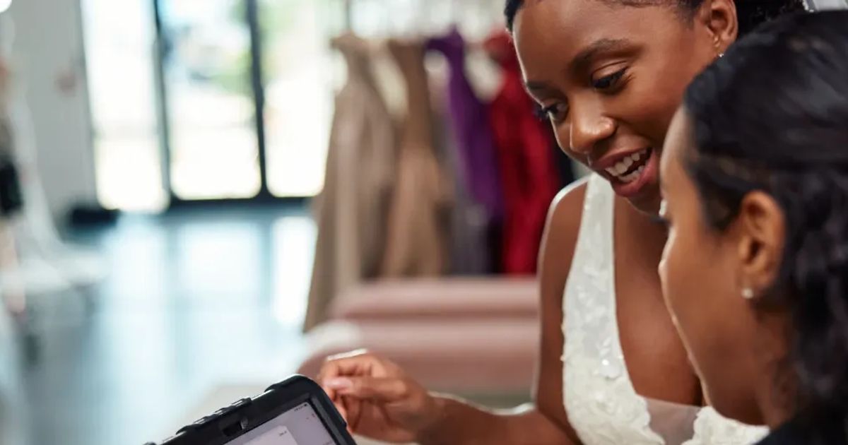 can you go wedding dress shopping without being engaged Is It Weird to Alone? collection: glam color:Cream Petal and Pup Women's Tiktok
